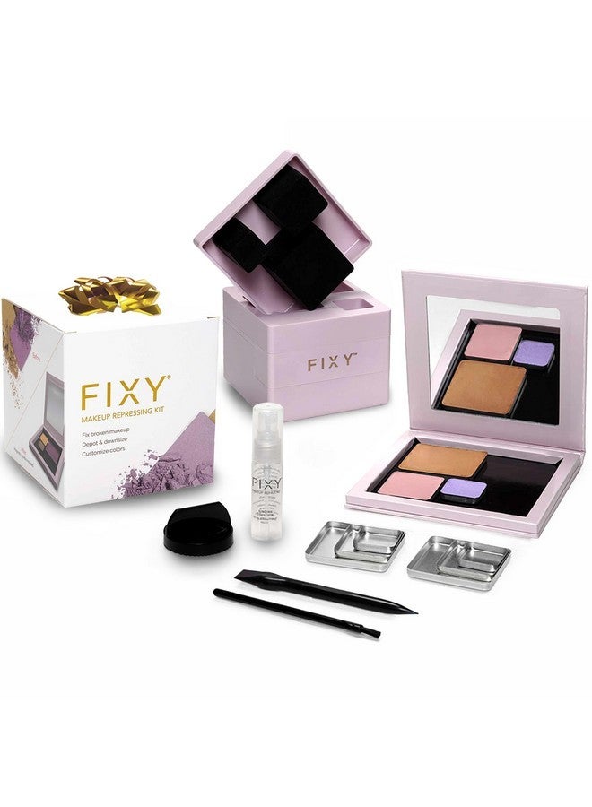 FIXY Makeup Repair Kit - Repressing tool for Eyeshadows, Blush & Highlighter or Depot | Organize Makeup Square Pans in Makeup Palette with Mirror | Makeup Artist Must Haves - Image 1