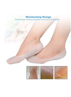 SYOSI Moisturizing Socks, Soft Silicone Gel Full Foot Socks, Full Length Silicone Moisturizing Socks, Foot Protector, for Dry Hard Blister Cracked Skin, Give You A Baby Smooth Skin (One Size)  - Image 3