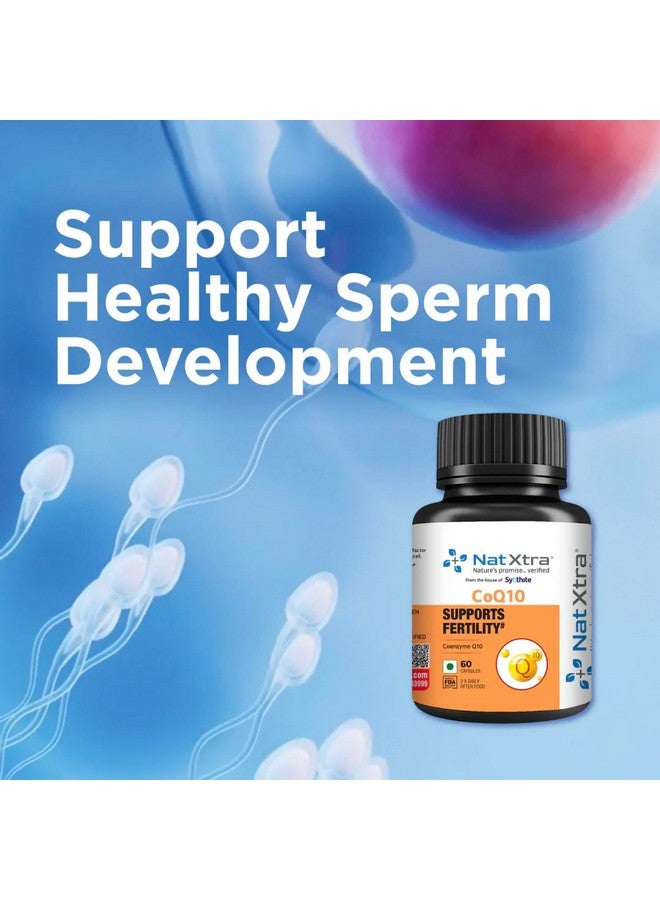 Natxtra CoQ10 | Male Fertility Support | Enhances Sperm Health, Count, & Motility | 60 Vegetarian Capsules - Image 2