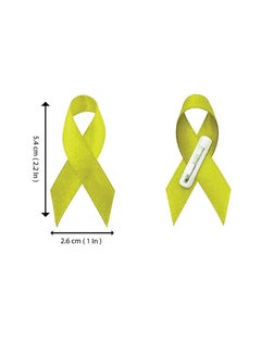PRINTSHOP4ME Awareness Lapel Pins For Raising Funds Charity And Awareness Campaigns Ribbon Pins(Yellow Bladder Cancer Awareness Ribbon)  - Image 2
