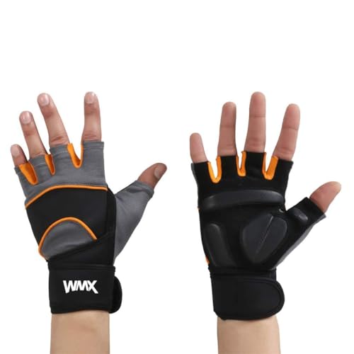 NEVER LOSE Padded Weight Lifting Gloves, Gym Gloves, Workout Gloves with Built-in Exercise Gloves for Cross Training, Pull Ups, Fitness, Powerlifting, for Men & Women (XL, Loto) - Image 1