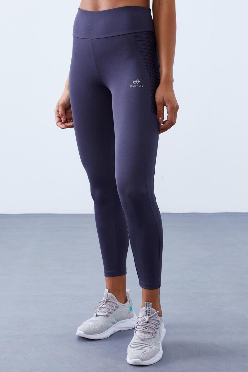 Tommy Life Anthracite High Waist Slim Fit Skinny Leg Women's Leggings - 94568  - Image 4