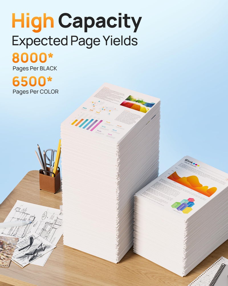 E-Z Ink زجاجات إعادة تعبئة حبر E-Z Ink متوافقة 502 متوافقة مع زجاجات إعادة تعبئة حبر Epson 502 T502 522 T522 سعة عالية للاستخدام مع Epson ET-3850 ET-2850 ET-4850 ET-2800 ET-2760 ET-3760 (5 زجاجات) - Image 3