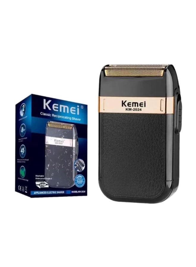 Kemei Electric Shaver Black/Gold - Image 3