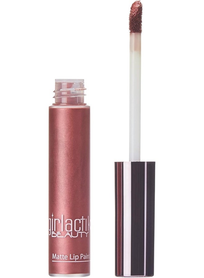 girlactik Usa. Matte Lip Liquid In Nude Pink Shade. Longwear, Pigmented & Non-Drying Lipstick. -Crimson - Image 3