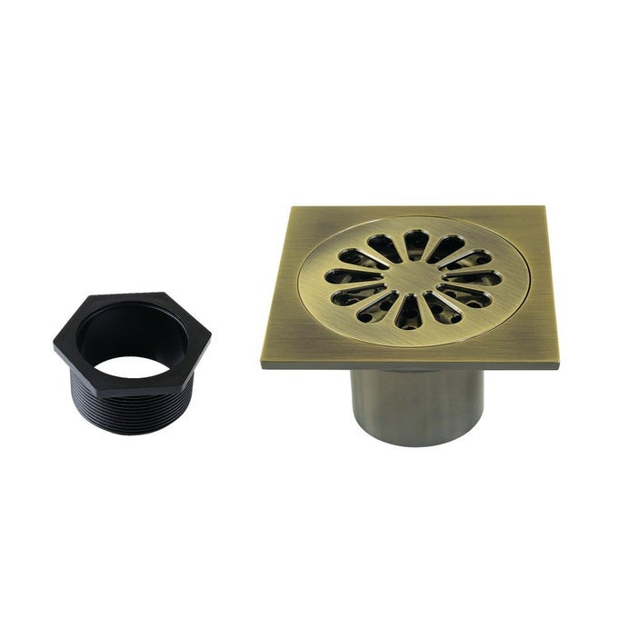 BSF4161AB WATERCOURSE SHOWER DRAIN ANTIQUE BRASS394 X 394 X 163