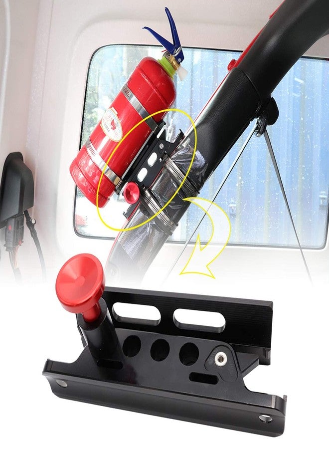 MFC Roll Bar Aluminum Fire Extinguisher Mount Kit Compatible with for Jeep Wrangler TJ JK JKU JL Gladiator JT UTV Polaris RZR Ranger - Image 2