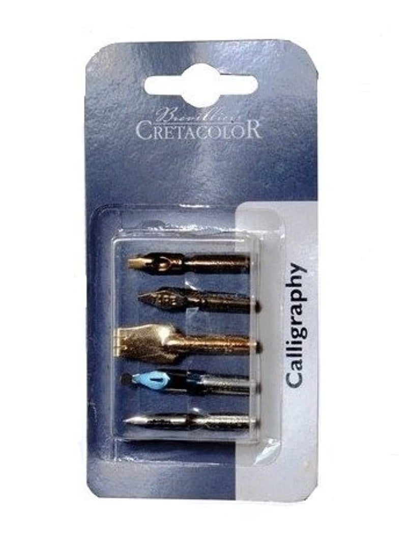Cretacolor Calligraphy Nibs Set of 5, Ink Color-Multicolor - Image 3