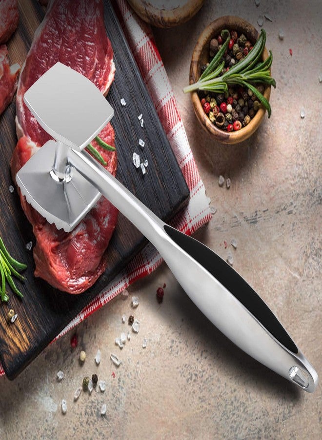 Aliglow Meat Tenderizer Hammer Tool Pounder For Tenderizing Steak Beef Poultry, Heavy Duty Dual-Sided Mallet with Soft Grip Handle - Multifunctional Kitchen Beater for Chicken,Fish, Baking - Image 5