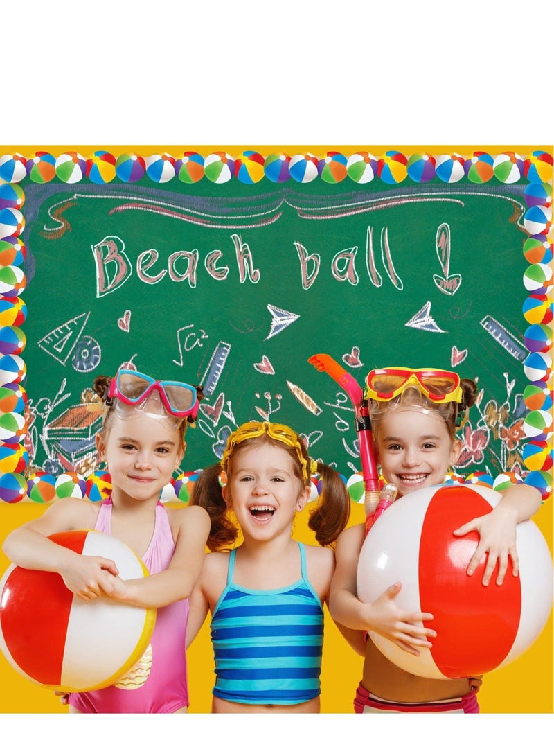 SYOSI Beach Ball Border Decor Sticker, Bulletin Suitable for Board, White Cork Room Decor, Desk and Classroom - Image 5