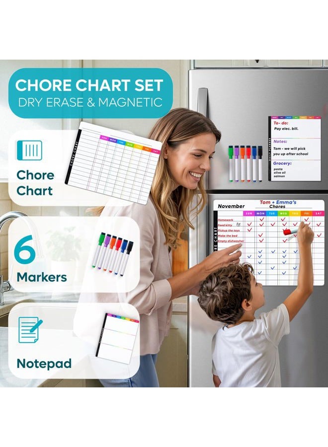 MODERNEAT Magnetic Chore Chart (11.5x15) - Chore Chart for Kids Multiple Kids - Chore Chart for Adults - Chores Chart for Kids - Dry Erase Chore Chart for Kids - Magnetic Chore Chart for Refrigerator (7x9') - Image 2