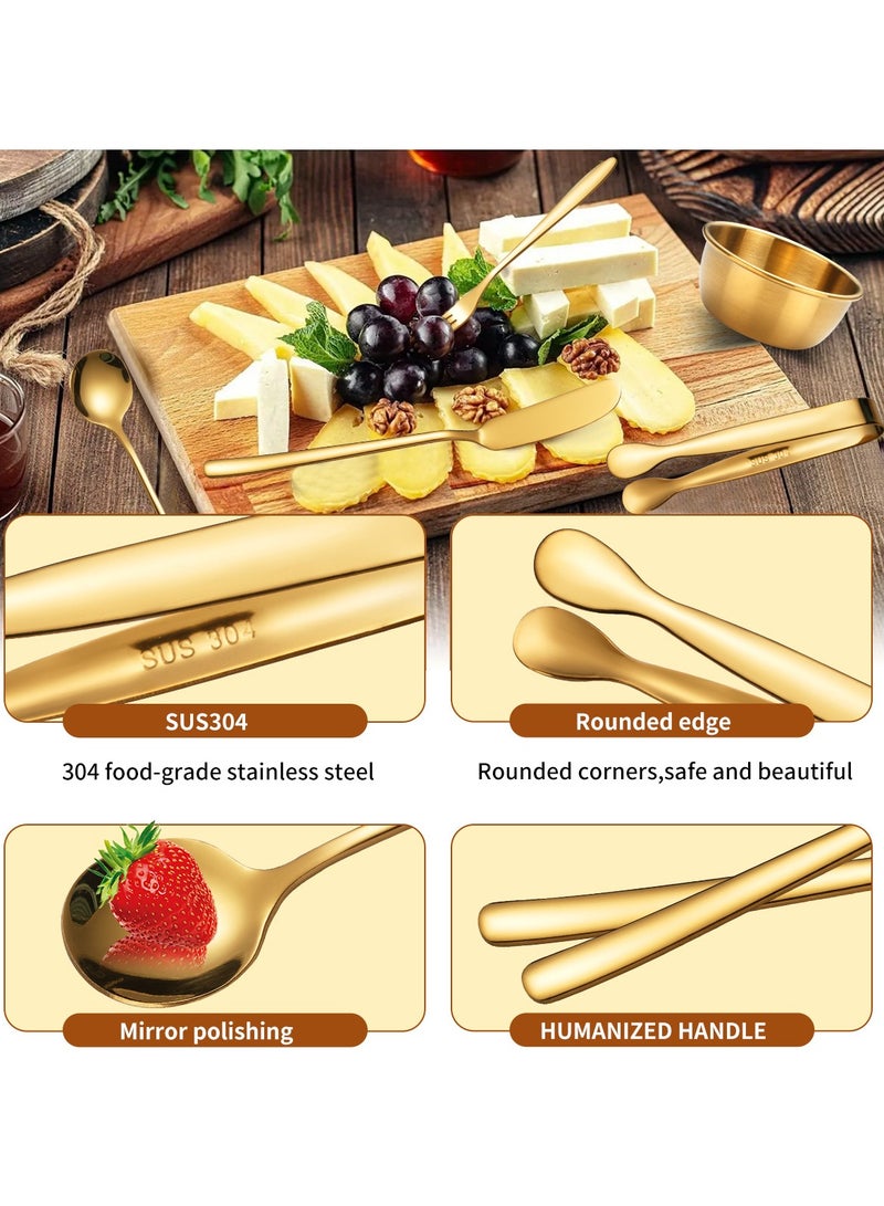 general Tableware set for parties and gatherings Western-style table setting tableware set with ice tongs dessert forks coffee spoons and sauce bowls - Image 3