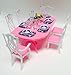 YMCtoys My Fancy Life Dollhouse Furniture Dining Room Play Set with Table Chairs and Tableware - Image 3