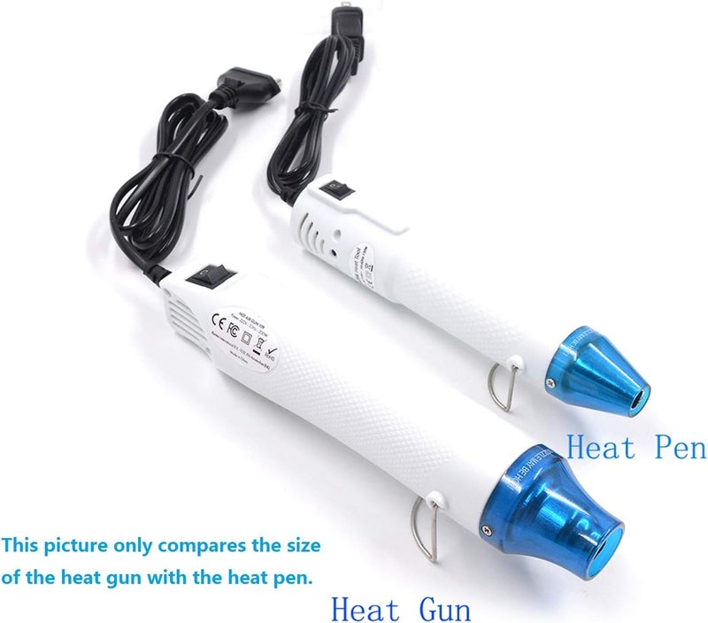 MOFA Embossing Heat Gun,Hot Air Gun Tools Shrink Gun with Stand For DIY Embossing And Drying Paint Multi-Purpose Electric Heating Nozzle 150W(White,Blue) - Image 4