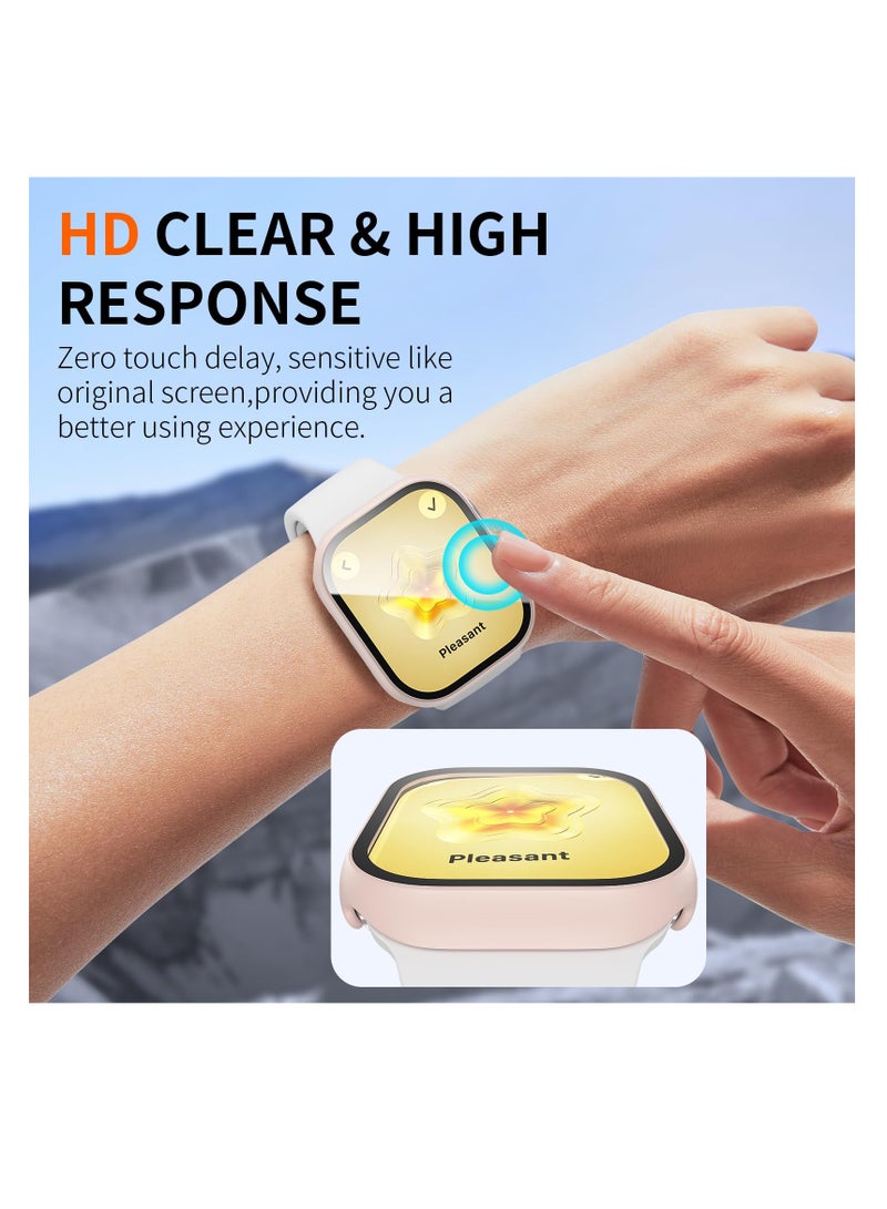 SYOSI Hard PC Case Compatible with Apple Watch Series 10 46mm, 6 Pack, With Tempered Glass Screen Protector, Rontion Ultra-Thin Scratch Resistant Full Protective Bumper Cover for iWatch 10 46mm Accessories  - Image 5
