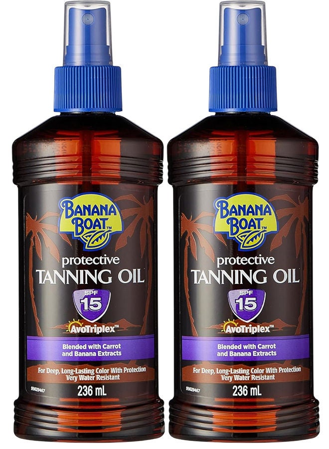BANANA BOAT Tan Protect Oil Spf15 2x236Ml - Image 1