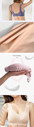 BIMEI Seamless Mastectomy Bra for Women Breast Prosthesis with Pockets Sleep Bras Soft Daily Bras with Removable Pads (Skin, XL) - Image 2