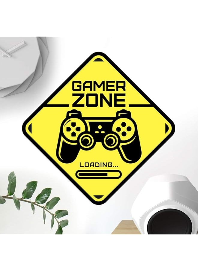 erorex Gamer Zone Door Sign Sticker Wall Art Bedroom Boys Room Gaming Decor Wallpaper Decal Stickers Boy Game Vinyl Decoration Baby Kid Accessories Bedroom Kids Decals Video Game Loading Removable Controller  - Image 1