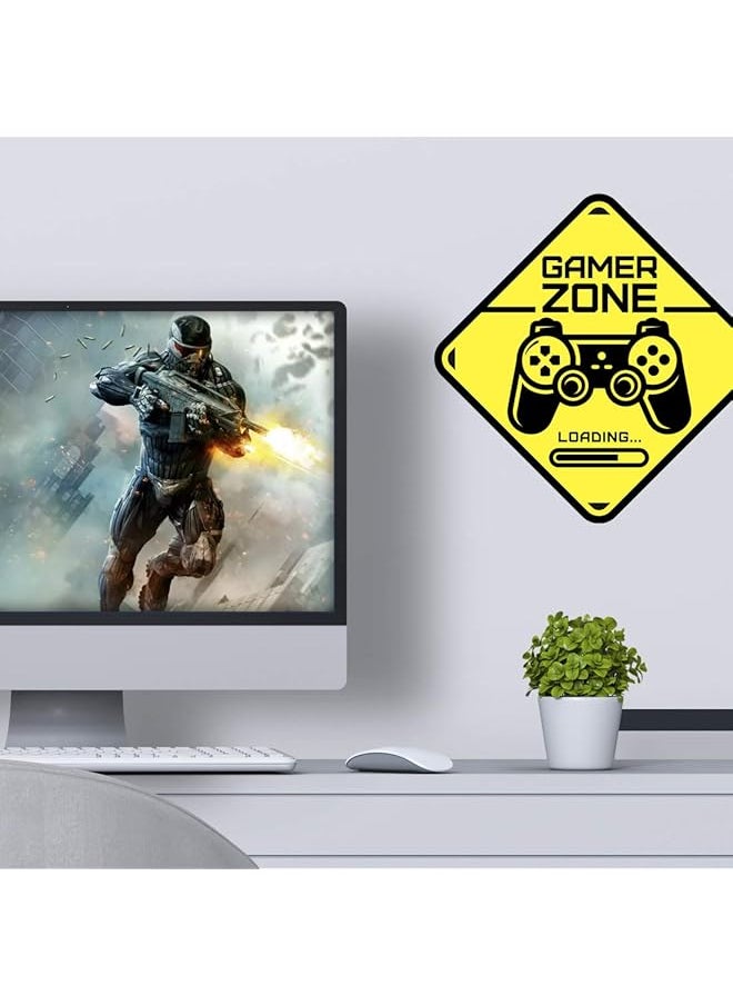 erorex Gamer Zone Door Sign Sticker Wall Art Bedroom Boys Room Gaming Decor Wallpaper Decal Stickers Boy Game Vinyl Decoration Baby Kid Accessories Bedroom Kids Decals Video Game Loading Removable Controller  - Image 4