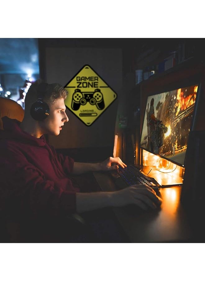 erorex Gamer Zone Door Sign Sticker Wall Art Bedroom Boys Room Gaming Decor Wallpaper Decal Stickers Boy Game Vinyl Decoration Baby Kid Accessories Bedroom Kids Decals Video Game Loading Removable Controller  - Image 3