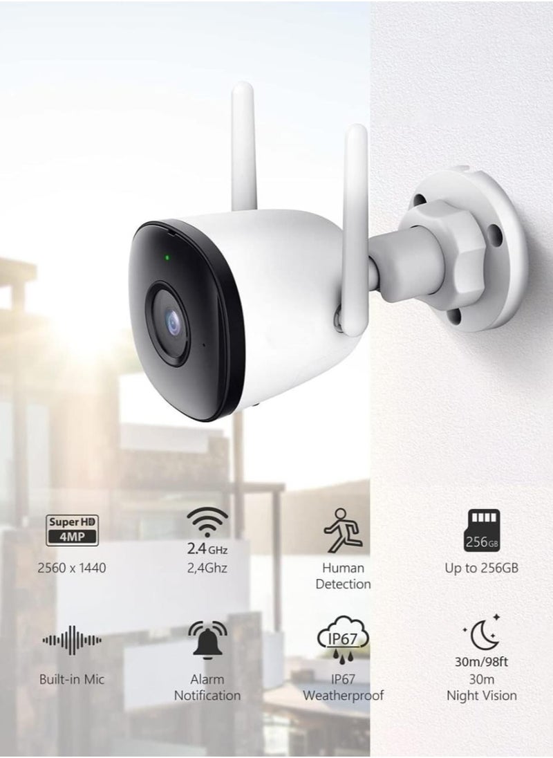 Generic - Smart CC Camera 2c 4MP Resolution View with AI Human Detection, CC Camera Super HD 360 Degree View Mode with Waterproof IP67 - Image 1
