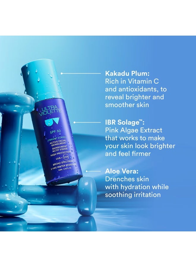 Ultra Violette Vibrant Screen SPF 50 Active Facial SKINSCREEN 75ml - Image 3