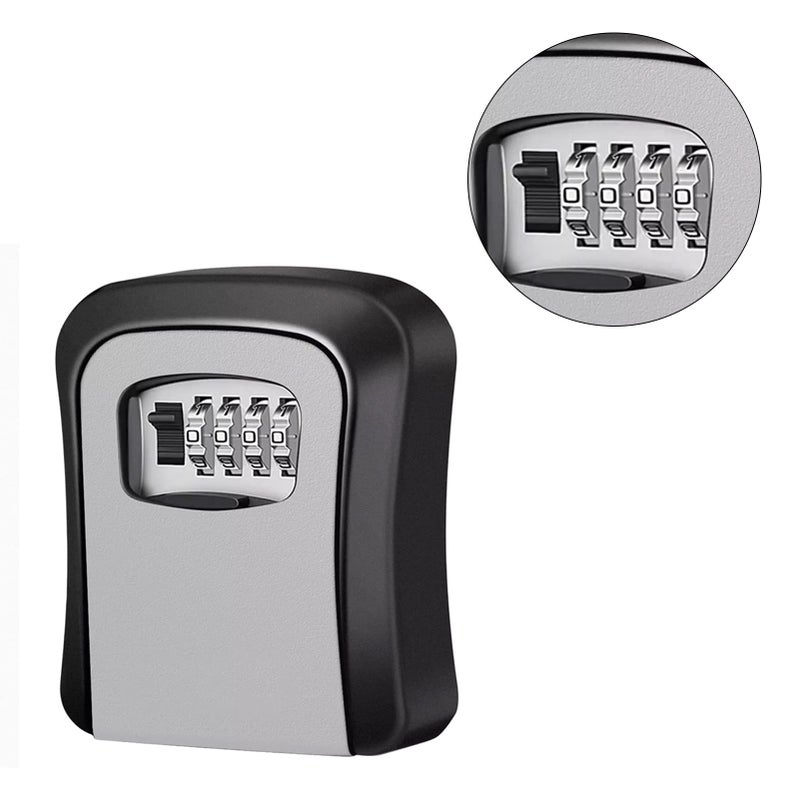 Wall Mounted Combination Lock Box With 4 Digit Code Large Capacity Key Safe For House Car Keys - Image 4
