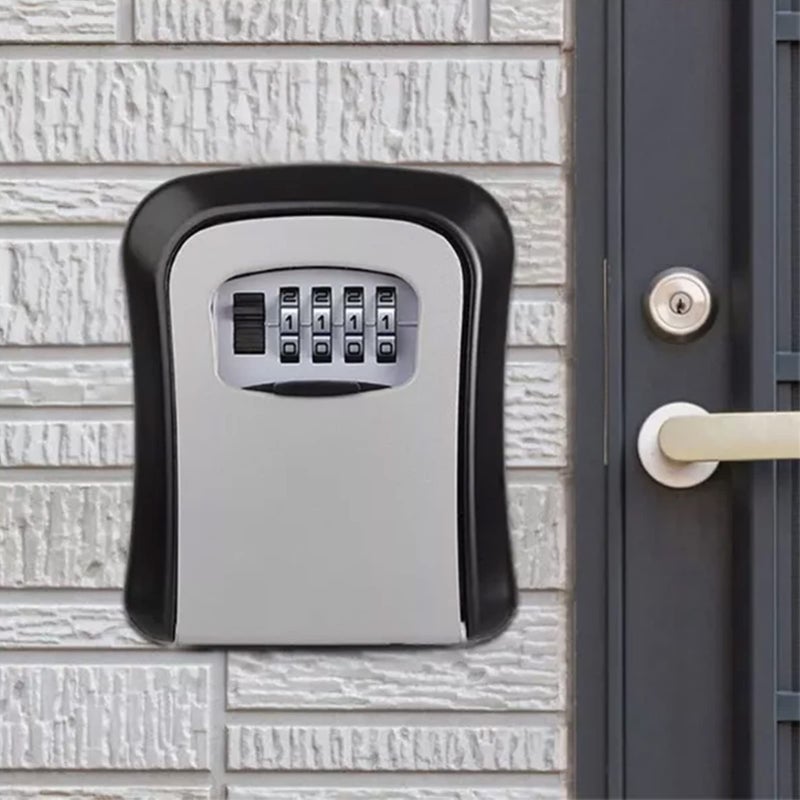 Wall Mounted Combination Lock Box With 4 Digit Code Large Capacity Key Safe For House Car Keys - Image 3