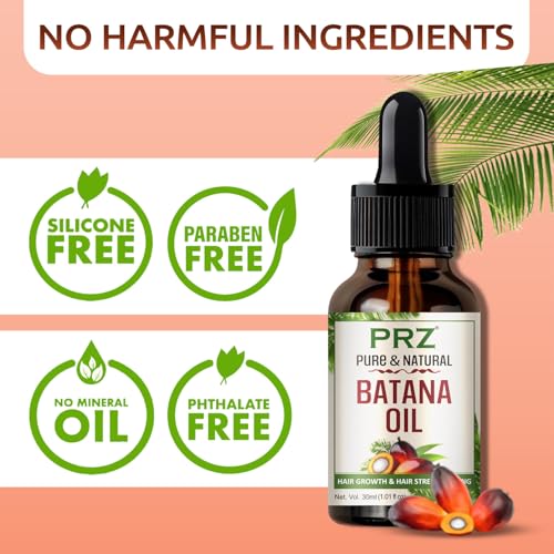 PRZ Batana Oil for Hair Growth | Batana Oil Organic for Healthy Hair & Scalp | Promotes Stronger & Shinier Hair Growth | 30 ml - Image 4