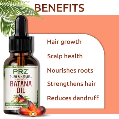 PRZ Batana Oil for Hair Growth | Batana Oil Organic for Healthy Hair & Scalp | Promotes Stronger & Shinier Hair Growth | 30 ml - Image 2