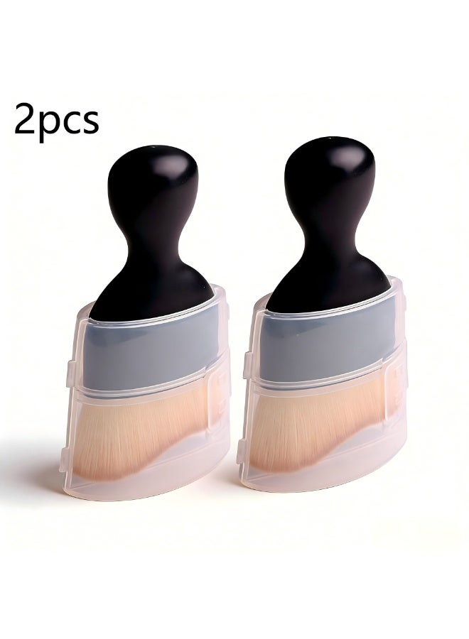 Car Soft Bristle Cleaning Brush, Black 2-Pack, Special for Air Vent & Gap Dust Removal - Image 2
