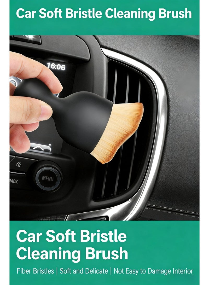 Car Soft Bristle Cleaning Brush, Black 2-Pack, Special for Air Vent & Gap Dust Removal - Image 4
