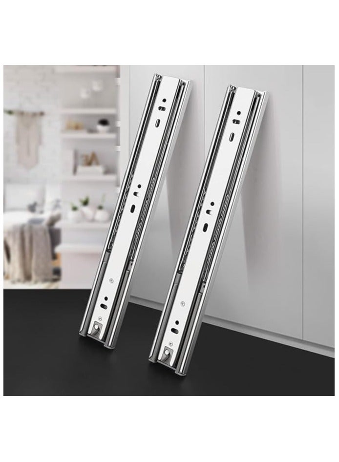 درافل شرائح أدراج محمل كروي شديدة التحمل من Duravel، قضبان خزانة فولاذية، امتداد كامل (14 بوصة) - Image 3