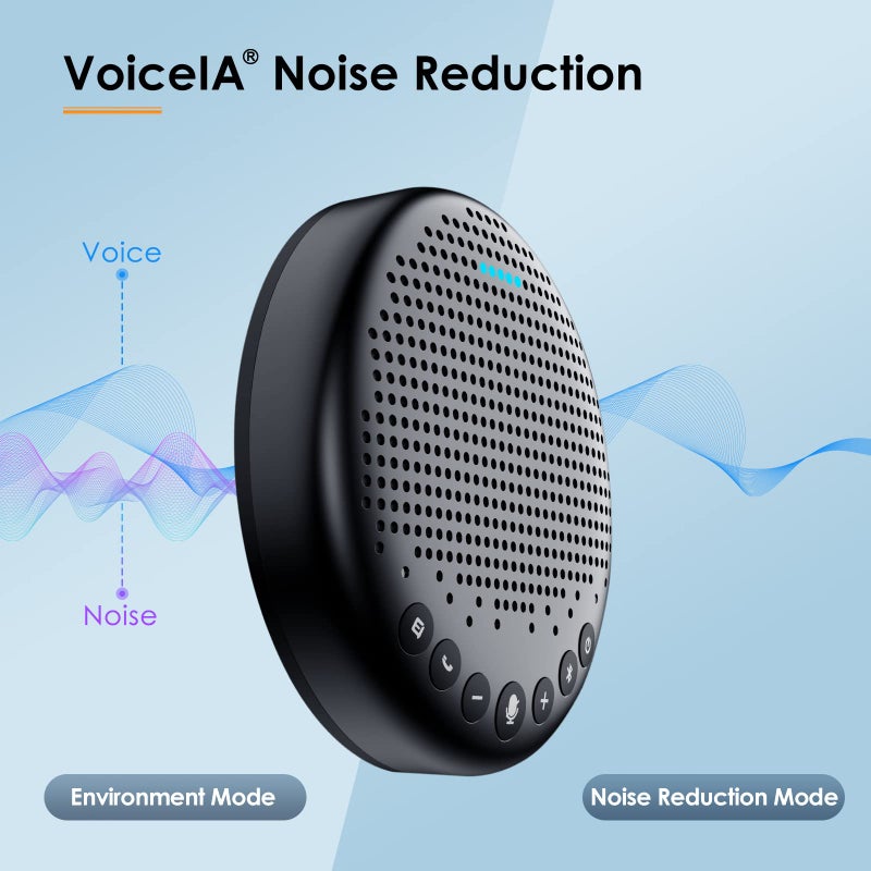 EMEET Conference Speaker and Microphone Luna 360Â° Voice Pickup w/Noise Reduction/Mute/Indicator USB Bluetooth Speakerphone w/Dongle for 8 People Daisy Chain for 16 Compatible with Leading Software - Image 2