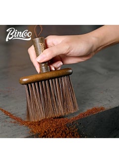 Bincoo Coffee Machine Cleaning Brush Coffee Grinder Brush Countertop Cleaning Wooden Handle and Natural Bristle Bar Cleaning Tool Home Kitchen Accessories  - Image 3