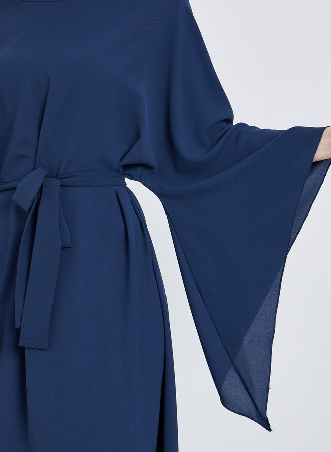 Styli Women Navy Blue A-Line Maxi Jalabiya - Image 4