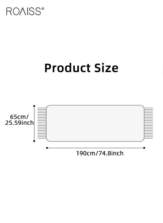 رويس شال بوليستر نسائي بتصميم قابل للعكس يتميز بنمط مطبوع بزخارف بسيطة مستوحاة من الطراز القديم. سميك للدفء. إكسسوار أساسي لتدفئة الرقبة في البيئات المكيفة في الخريف والشتاء. - Image 4