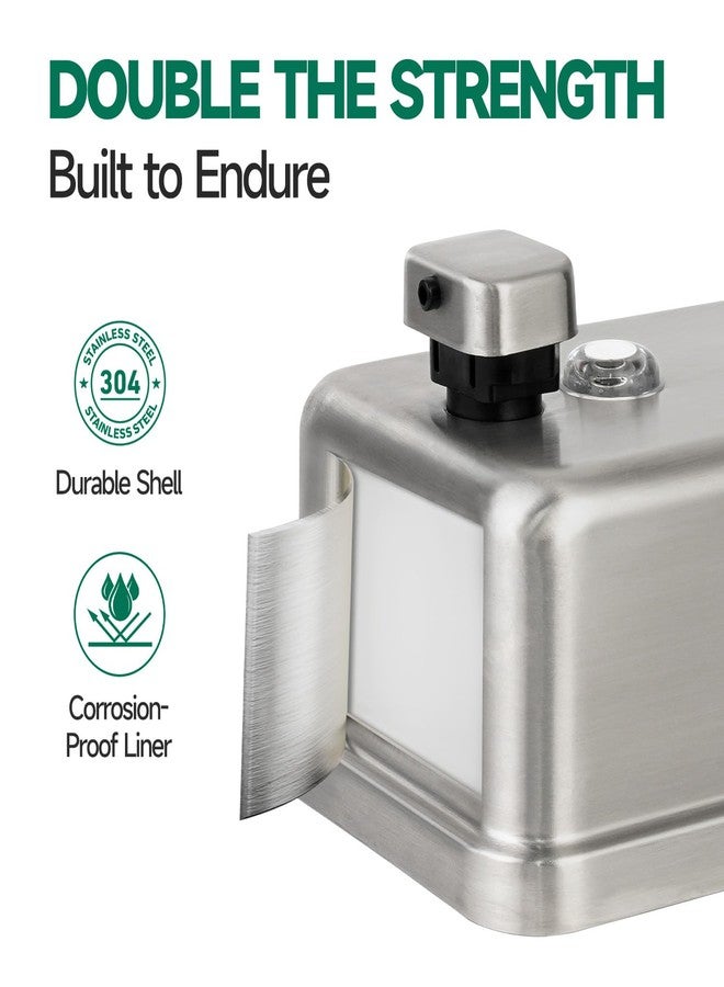 anydry Commercial Soap Dispenser Wall Mounted 37oz Brushed Stainless Steel - Image 2
