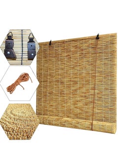 Generic FFD Bamboo Blinds Natural Bamboo Curtain Bamboo Roll up Window Blinds Window Shades Roll Natural Reed Binds Sun Shade For Indoor and Outdoor(100x200cm)  - Image 3