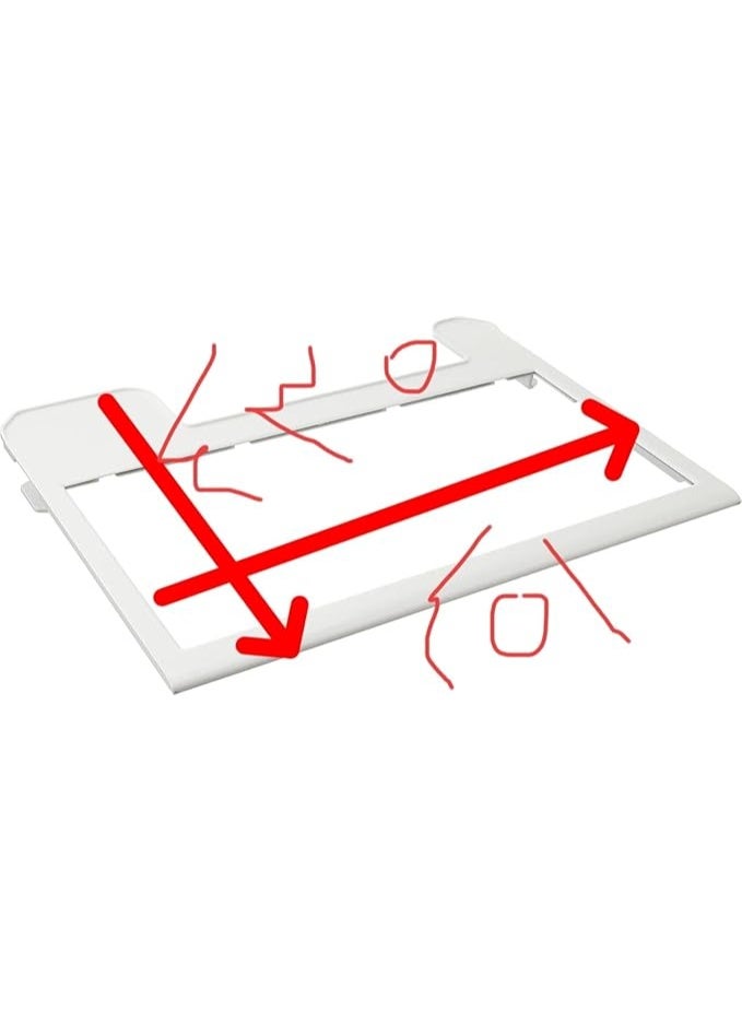 Glass shelf compatible with Toshiba 12 cu ft refrigerators, two-door and three-door models, 296-304 liters, measuring 51cm x 35cm. - Image 3