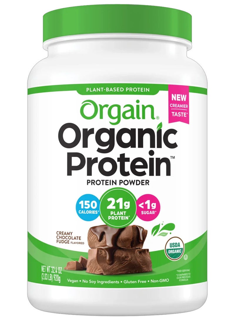 Orgain Na1 Organic Protein Plant Based Powder (Creamy Chocolate Fudge,2.03Lbs,920G) - Image 1