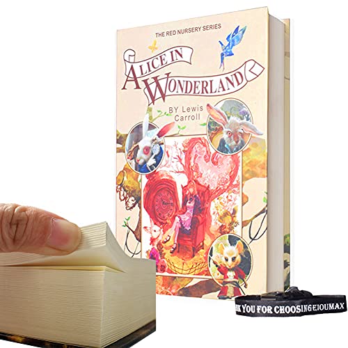 EIOUMAX Real Paper Diversion Book Safe with key Secret Box Collection Box-Alice In Wonderland - Image 2