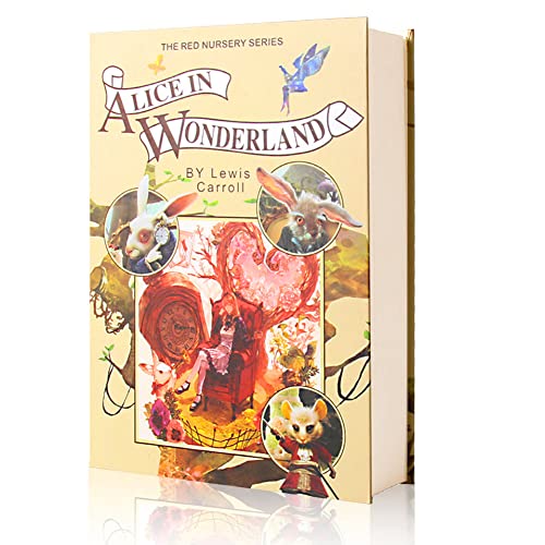 EIOUMAX Real Paper Diversion Book Safe with key Secret Box Collection Box-Alice In Wonderland - Image 1