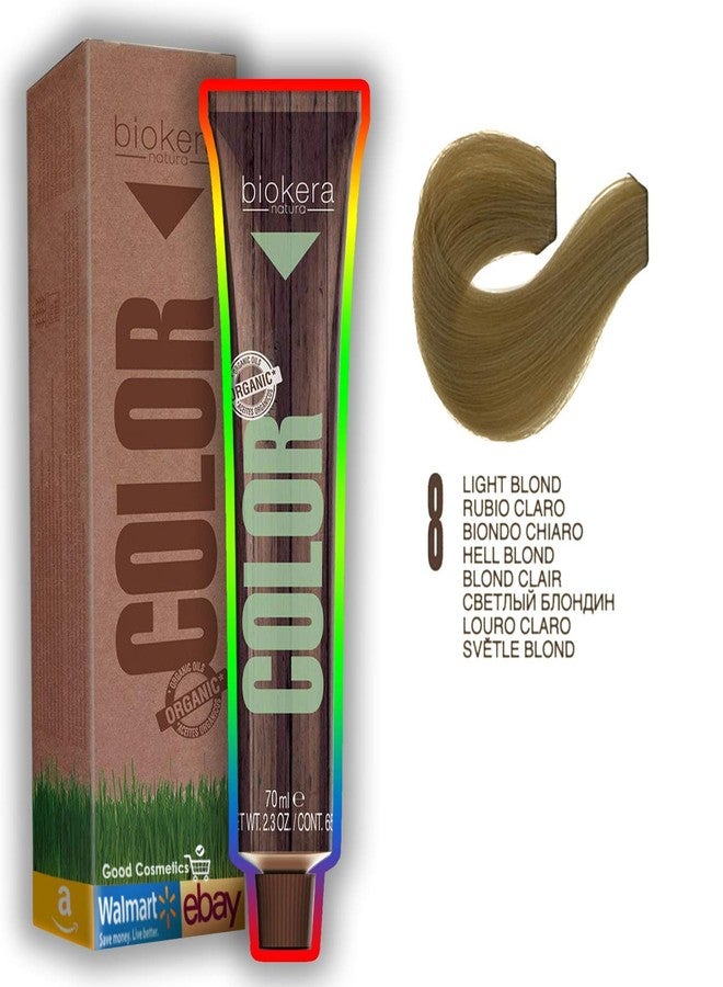 Salerm Biokera Natura Colour Permanent Hair Dye #8 Light Blonde, 2.3 Ounce - Image 2