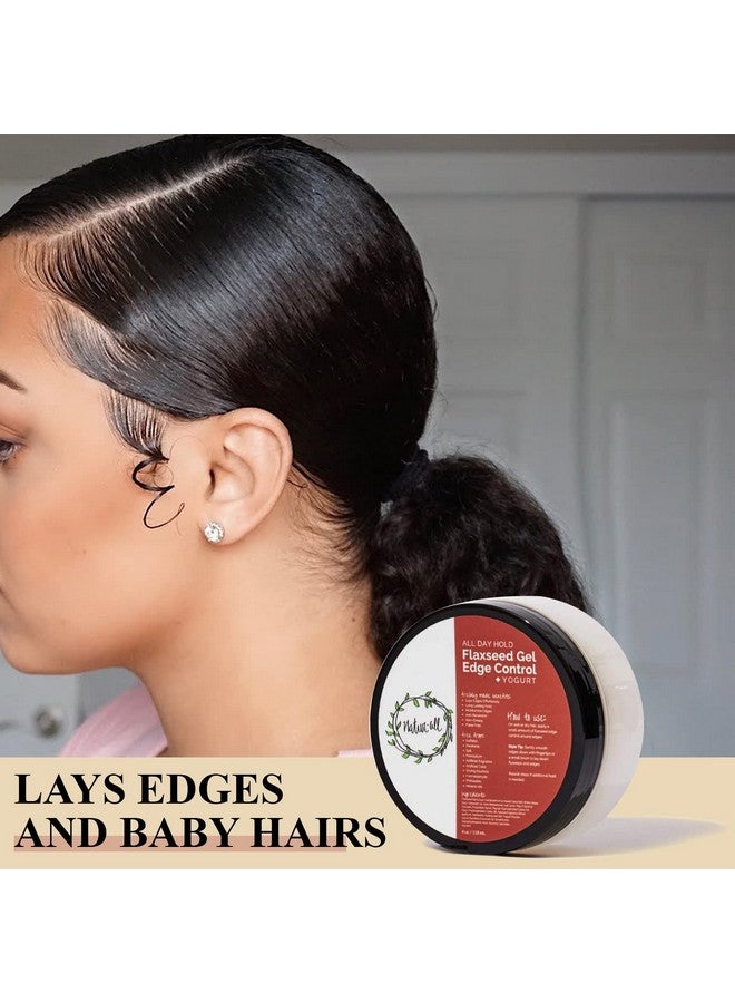 Naturall Edge Control Hair Gel Containing Flaxseed And Yogurt Flaxseed Gel For Curly Hair Hair Gel For Black Women - Image 5