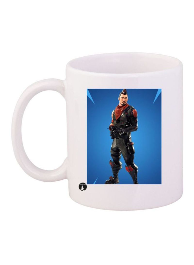 Game Fortnite Character Printed Mug White/Blue/Black Standard Size