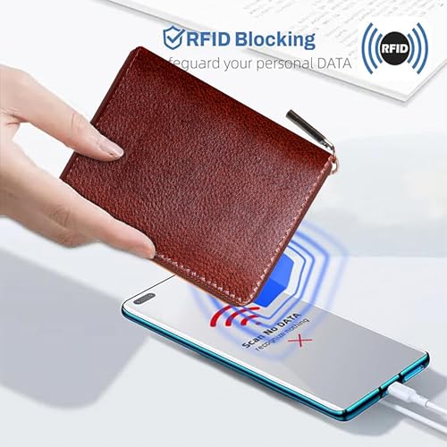 ABYS Genuine LeatherId Holder||Coin Purse||Business Card Case||Card Holder||Debit Card Holder ||Credit Card Holder with Zip Closure for Men and Women - Image 5