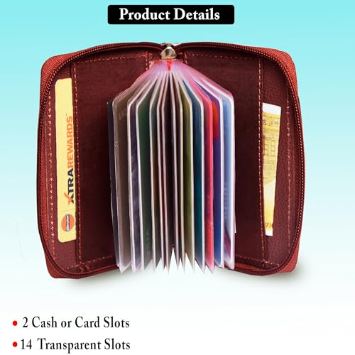 ABYS Genuine LeatherId Holder||Coin Purse||Business Card Case||Card Holder||Debit Card Holder ||Credit Card Holder with Zip Closure for Men and Women - Image 4