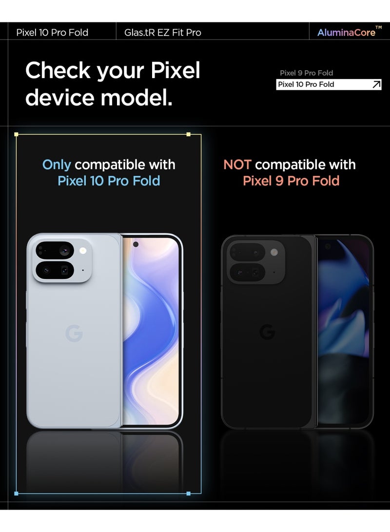 Spigen GLAStR EZ-Fit Pro Google Pixel 10 Pro Fold Screen Protector Tempered Glass for Front Screen [Aluminum-Enhanced Durability] Impact resistance - [2 PACK] - Image 2