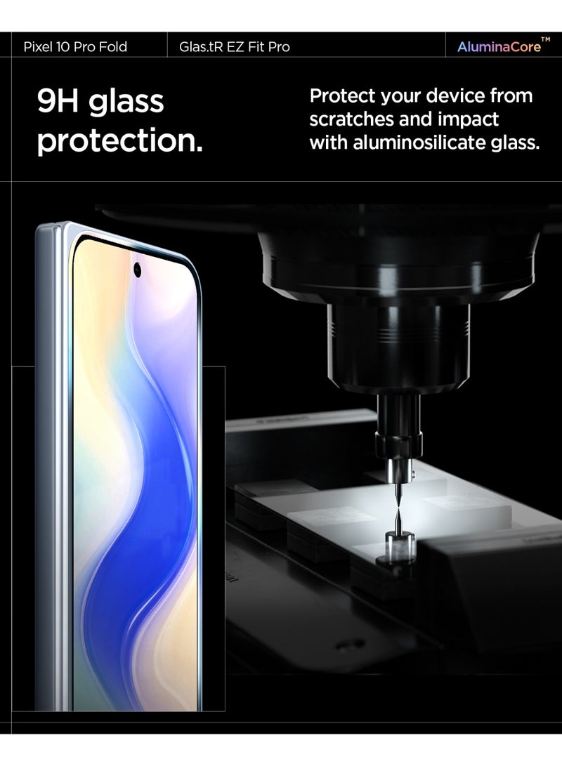 Spigen GLAStR EZ-Fit Pro Google Pixel 10 Pro Fold Screen Protector Tempered Glass for Front Screen [Aluminum-Enhanced Durability] Impact resistance - [2 PACK] - Image 3